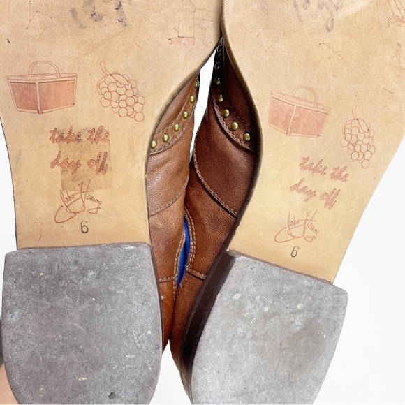 JOHN FLUEVLOG Brown Leather Chelsea Brogue Boots 6 - Picture 5 of 11